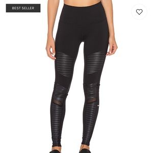 Alo Yoga High Waisted Moto Legging in Black Sz S